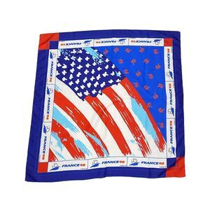 Vintage France 98 Coupe‎ De Monde World Cup Official Licensed Scarf 38x38